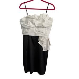 Maxandcleo Women's Black White Sleeveless Formal Mini Dress Size 10